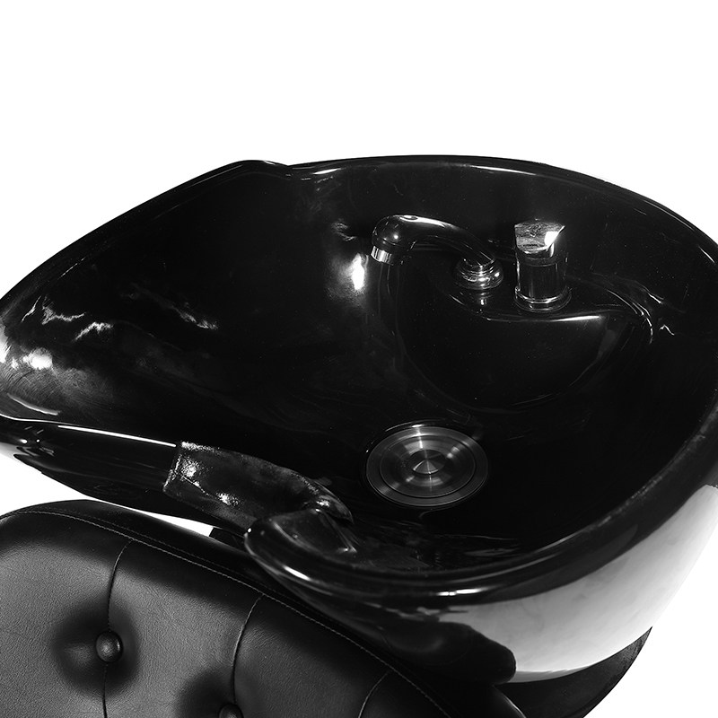 Black Shampoo Chair With Backwash Device Suitable for Hair Salons